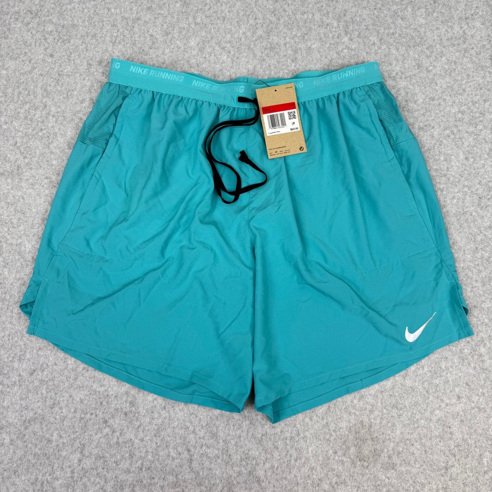 Nike Stride 7 Inch Running Shorts Mens Large Teal Blue DM4759-345 NWT
